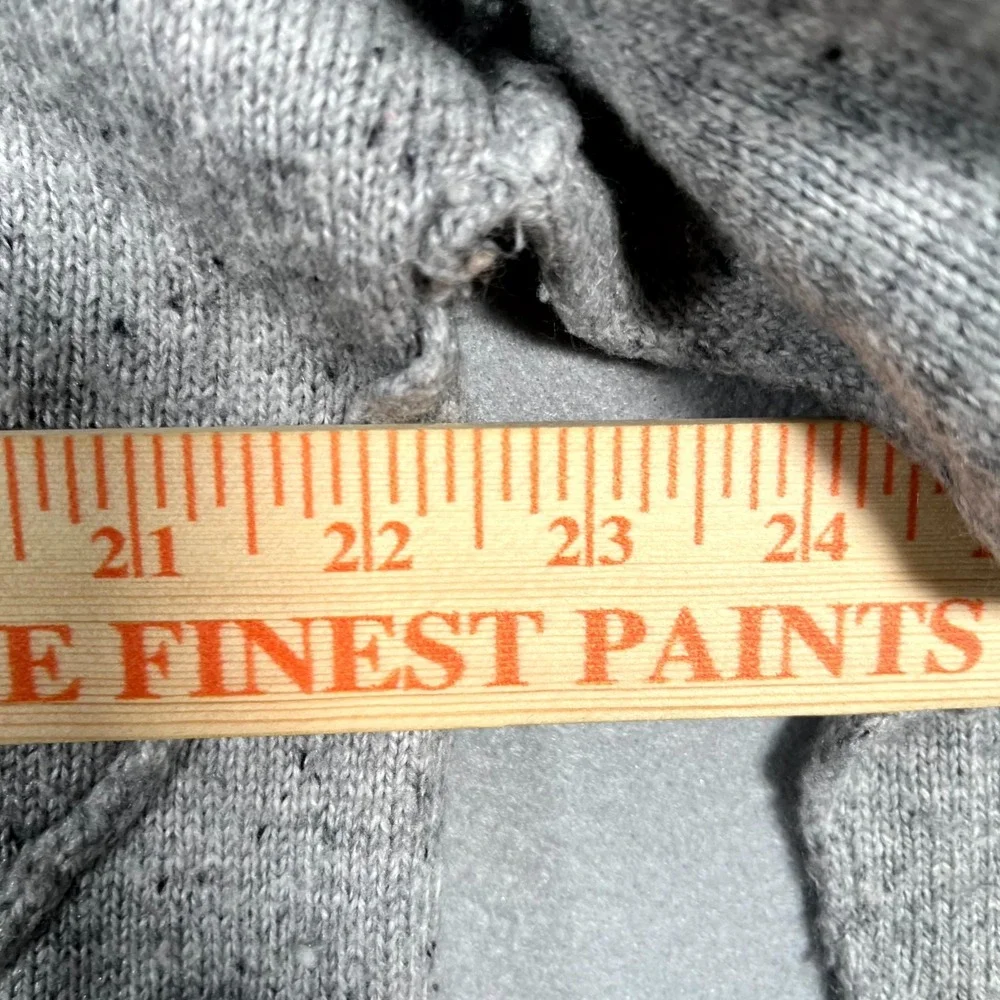 Michael Kors Sweater Womens Large Gray Tweed Knit Turtleneck Split Back Pullover